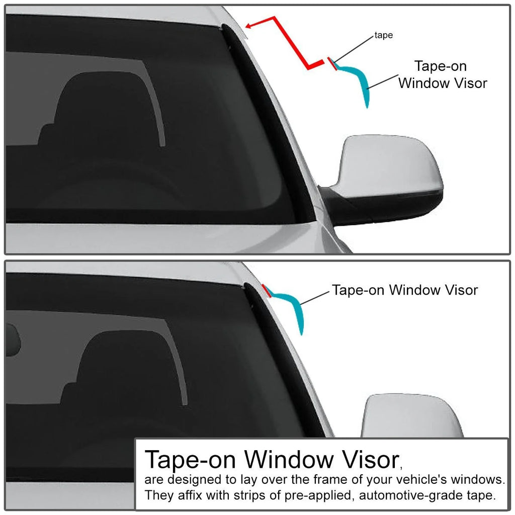 2pcs Dark Smoke Window Visor Deflector D26376