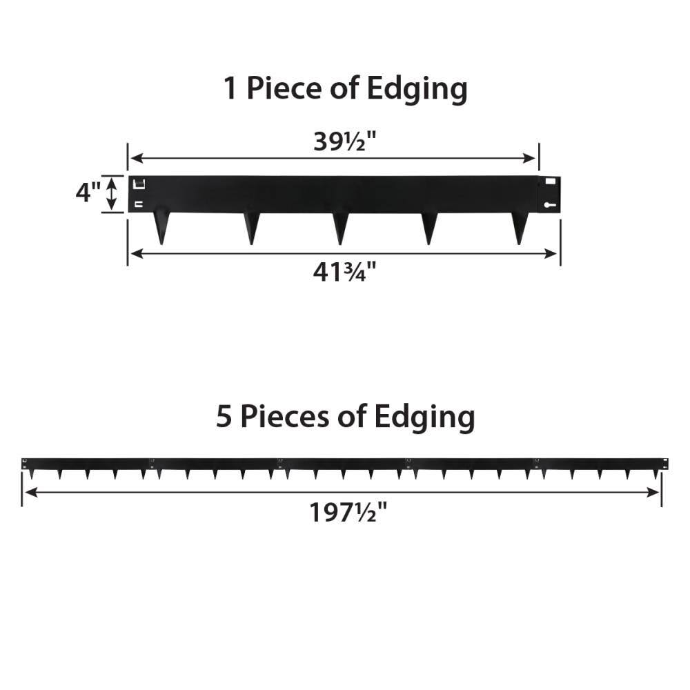5-Pack Black Landscape Edging Section Y63139