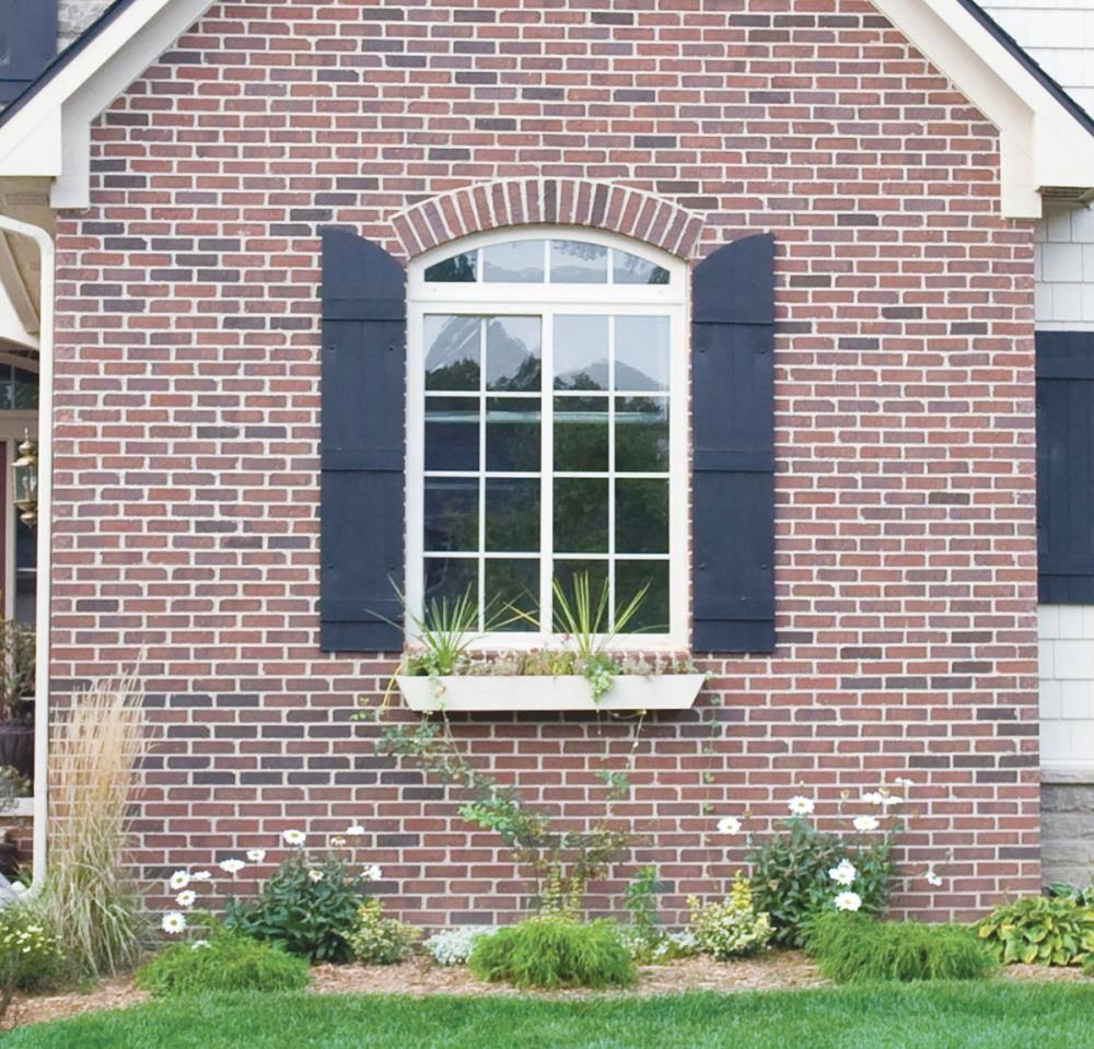 White Vinyl Board-n-Batten Shutters Q6268