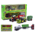 2Pcs 1/42 Diecast Tractor Harvester Farm Vehicle Car Model Toy D21105