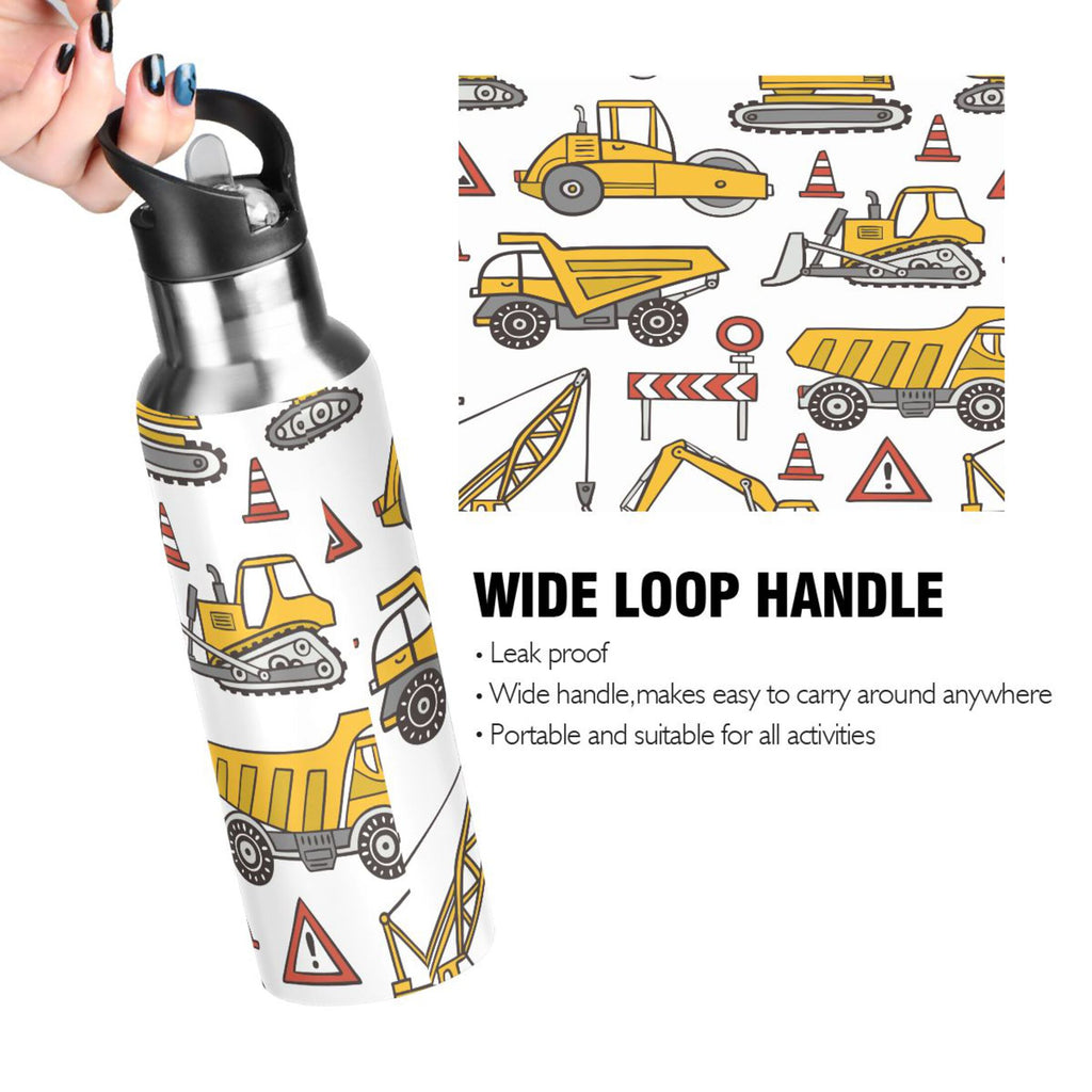 Stainless Steel Insulated Water Bottle with Straw Lid W64144