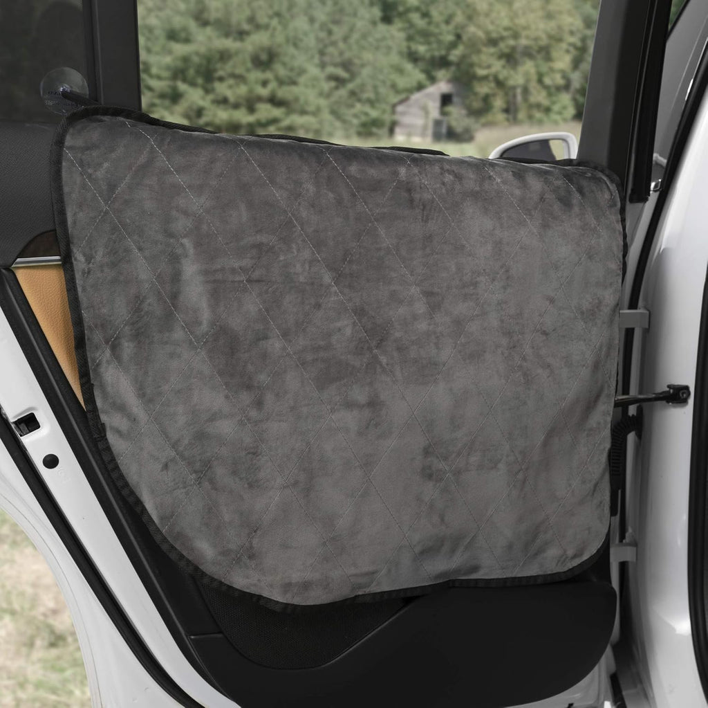 Velvet Car Door Protector, Washable Waterproof, Set of 2 London Grey R54378
