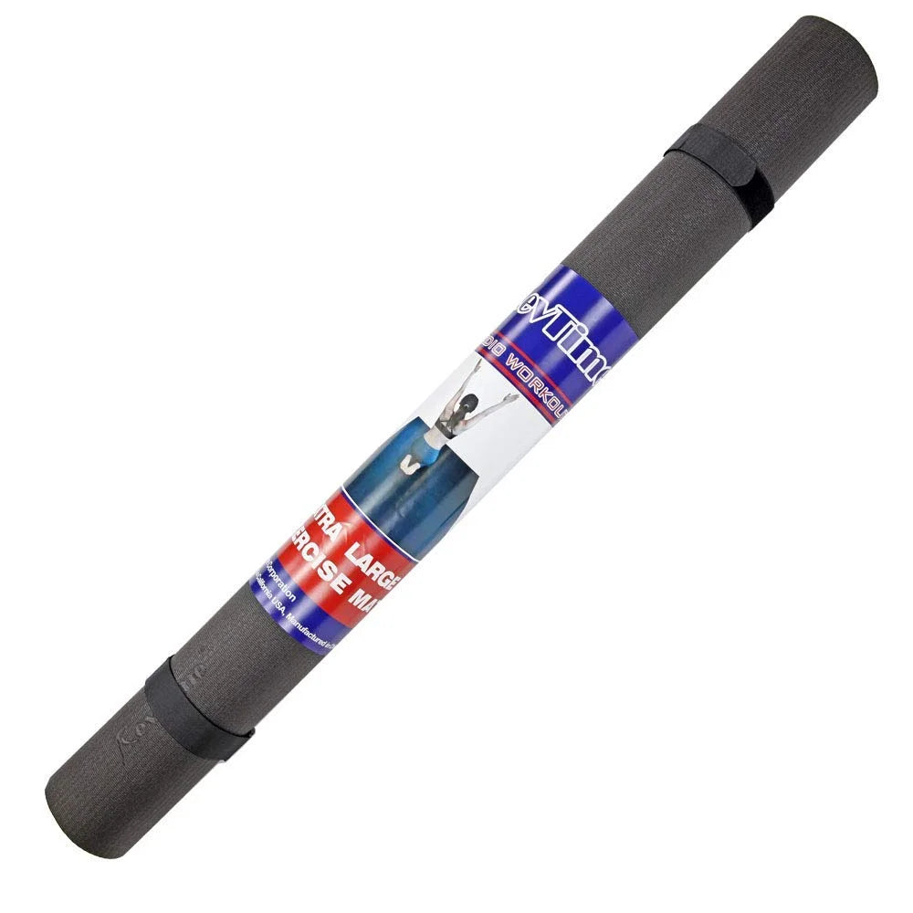 Large Exercise Mat 6 x 4 feet, 1/4" Thickness, Black E213976