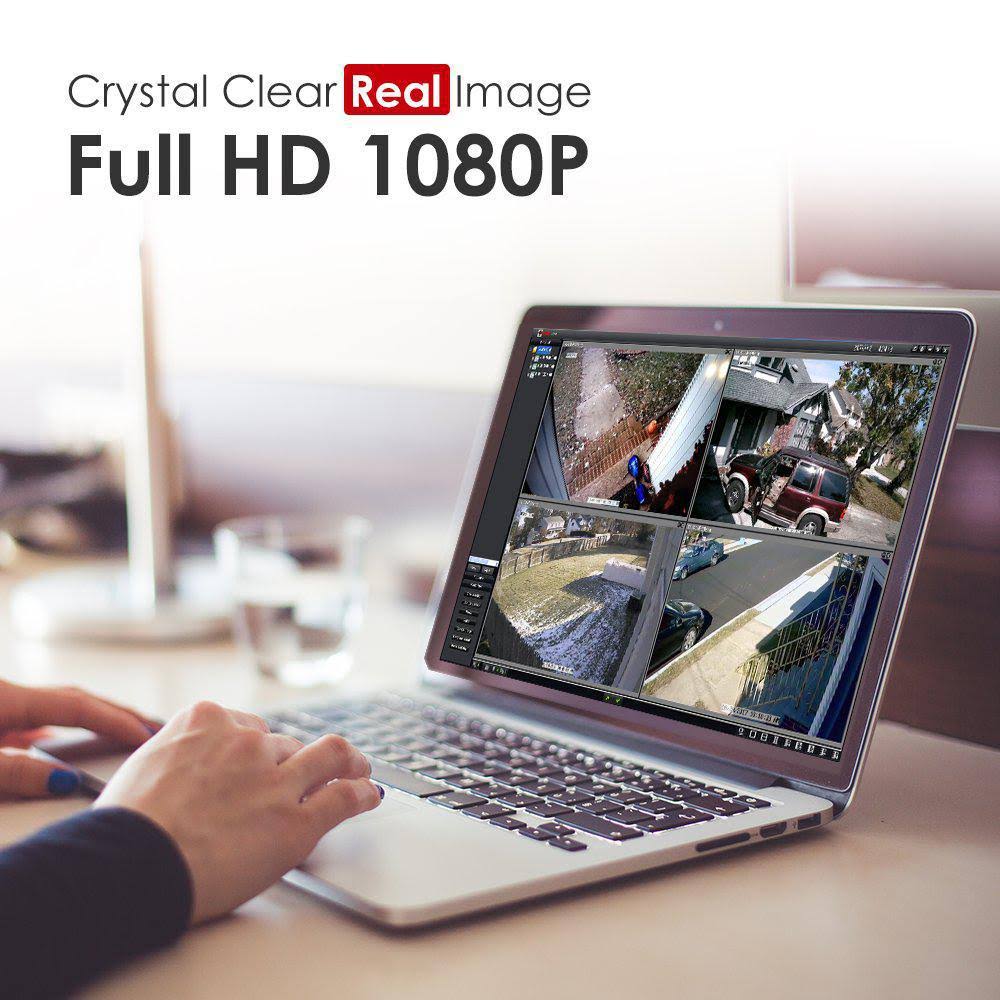 1080p PoE 8-Channel 1TB Hard Drive DVR Security Camera System with 4-Wired Bullet Cameras Y853