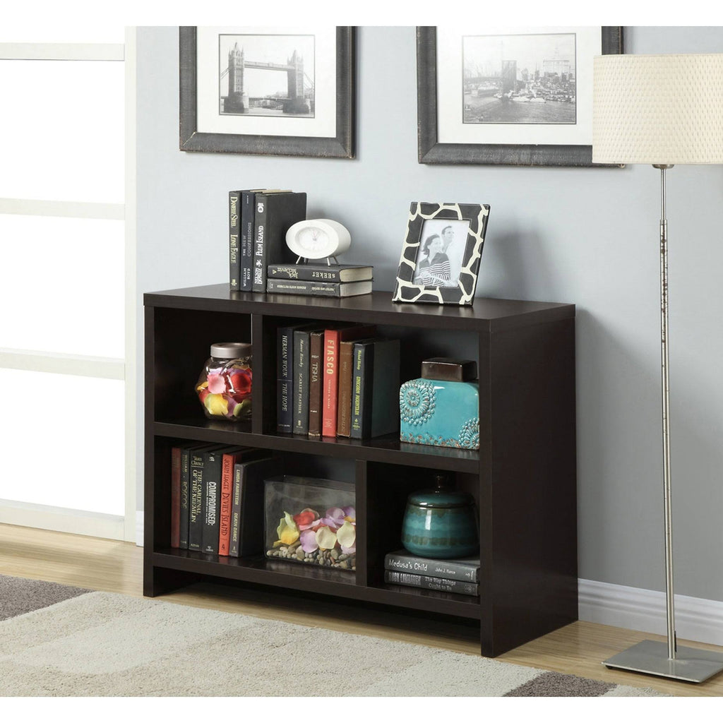 White Faux Marble 3 Tier Bookcase B853