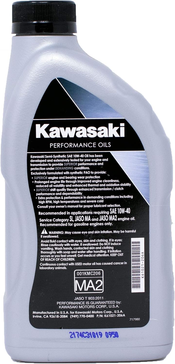 Oil Change Kit for Kawasaki Brute Force 750 ATV, Semi Synthetic, Pack of 2 Q40380