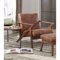 Camel Brown Solid Wood Chair Y1636