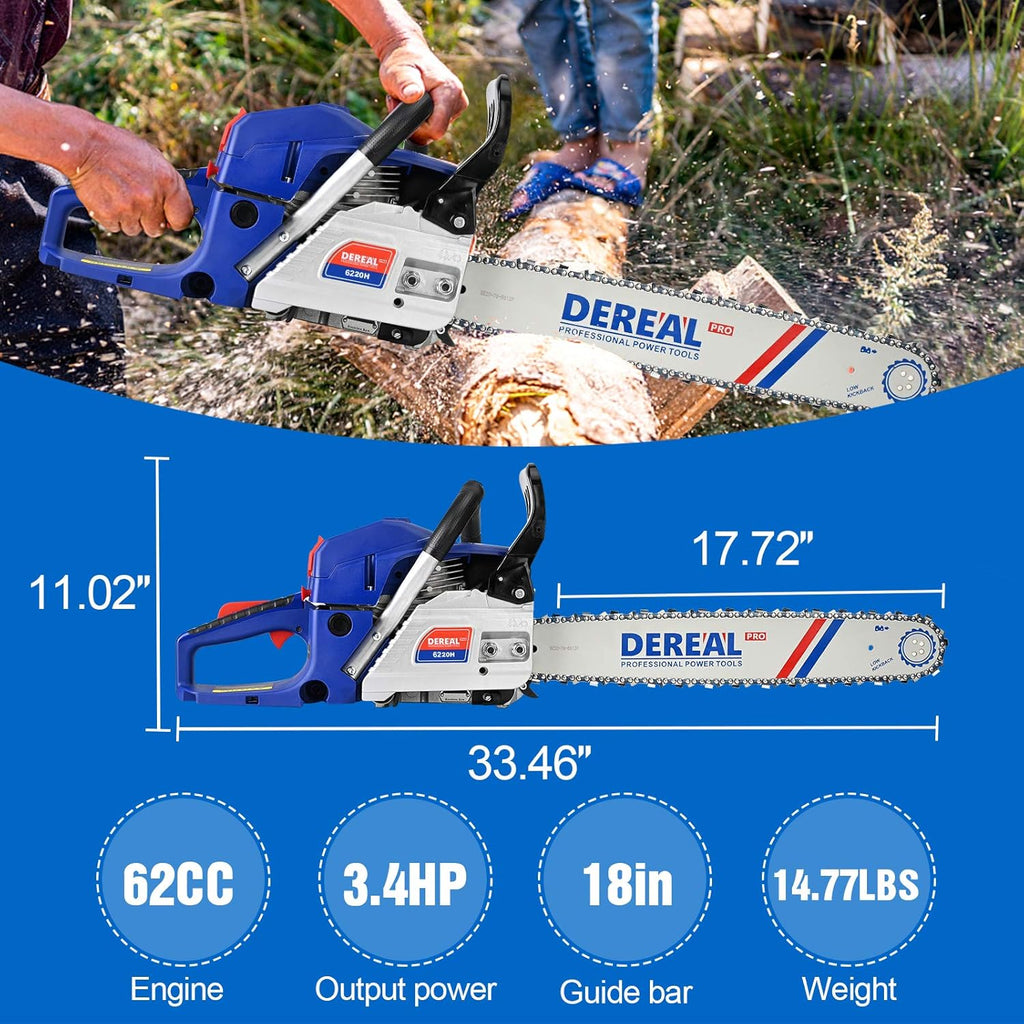 18-Inch Gas Powered Chainsaw D332
