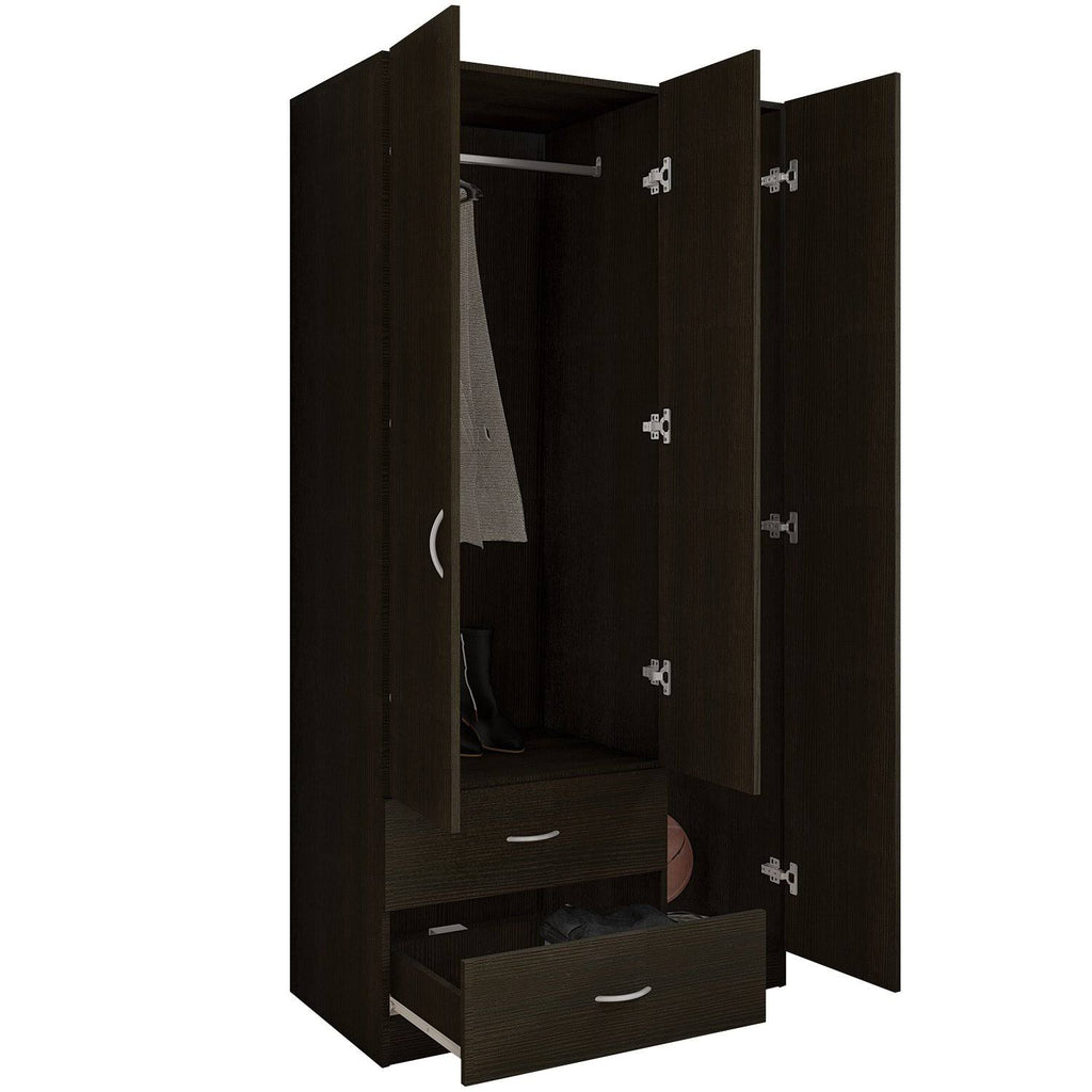 3 Door Armoire Espresso F1701