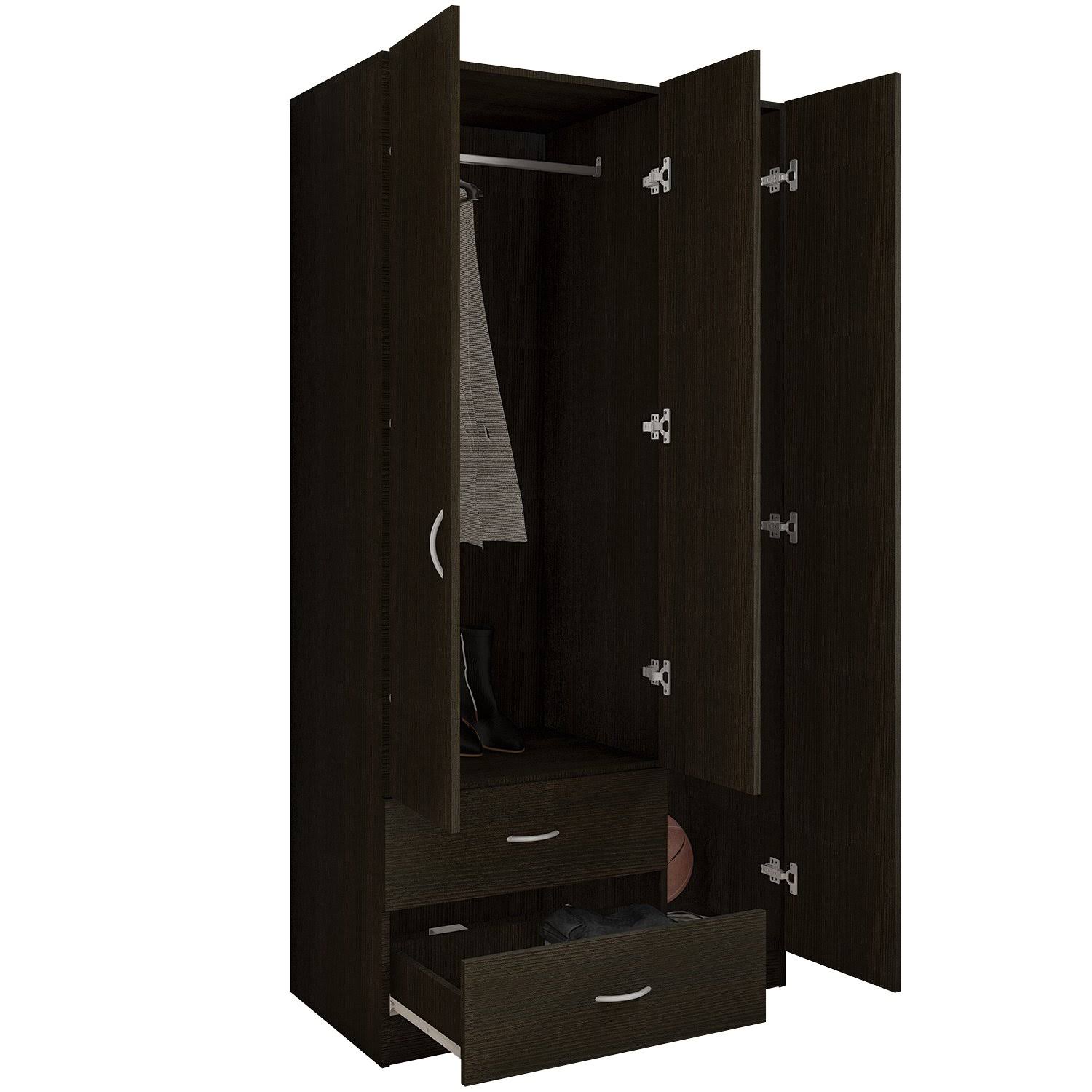 3 Door Armoire Espresso F1701