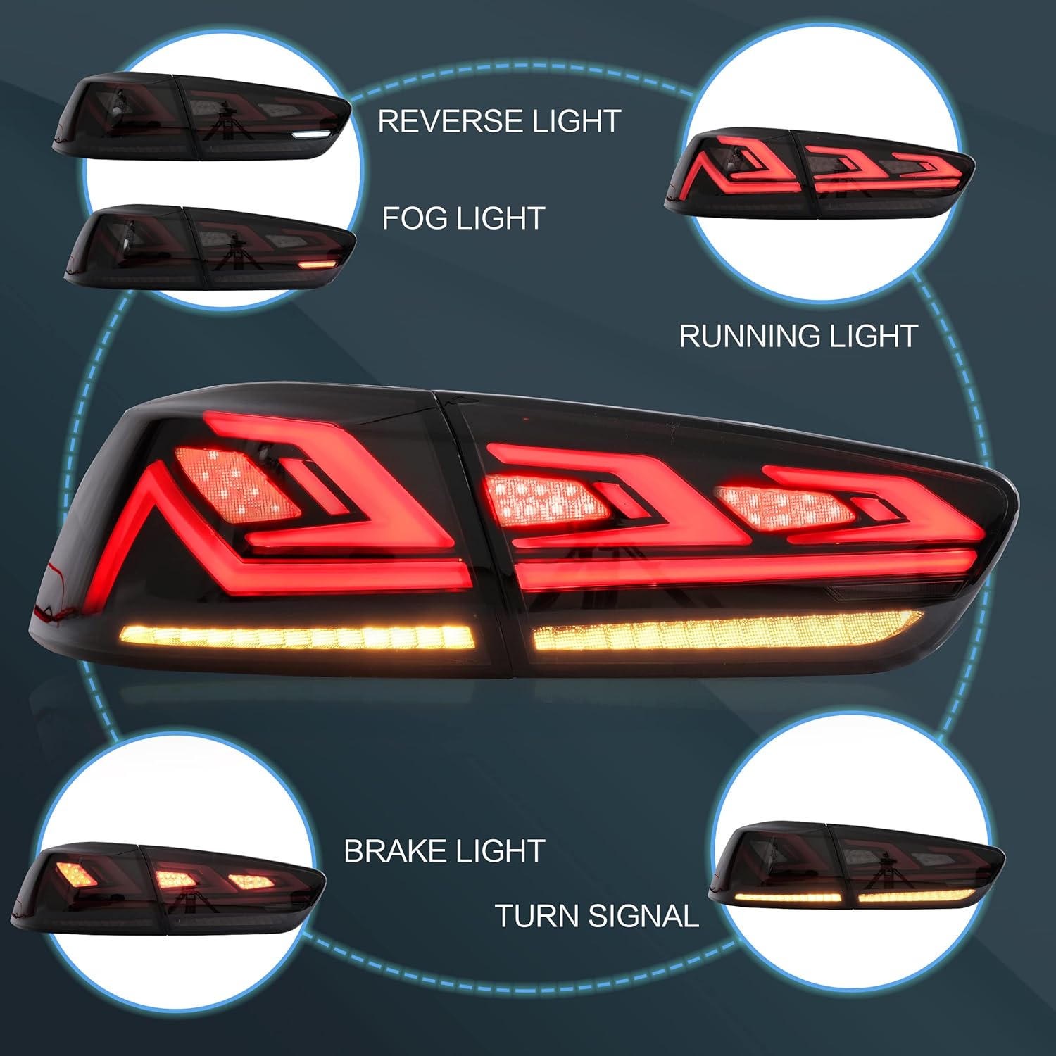 Smoked Taillight for Mitsubishi Lancer EVO X I8215