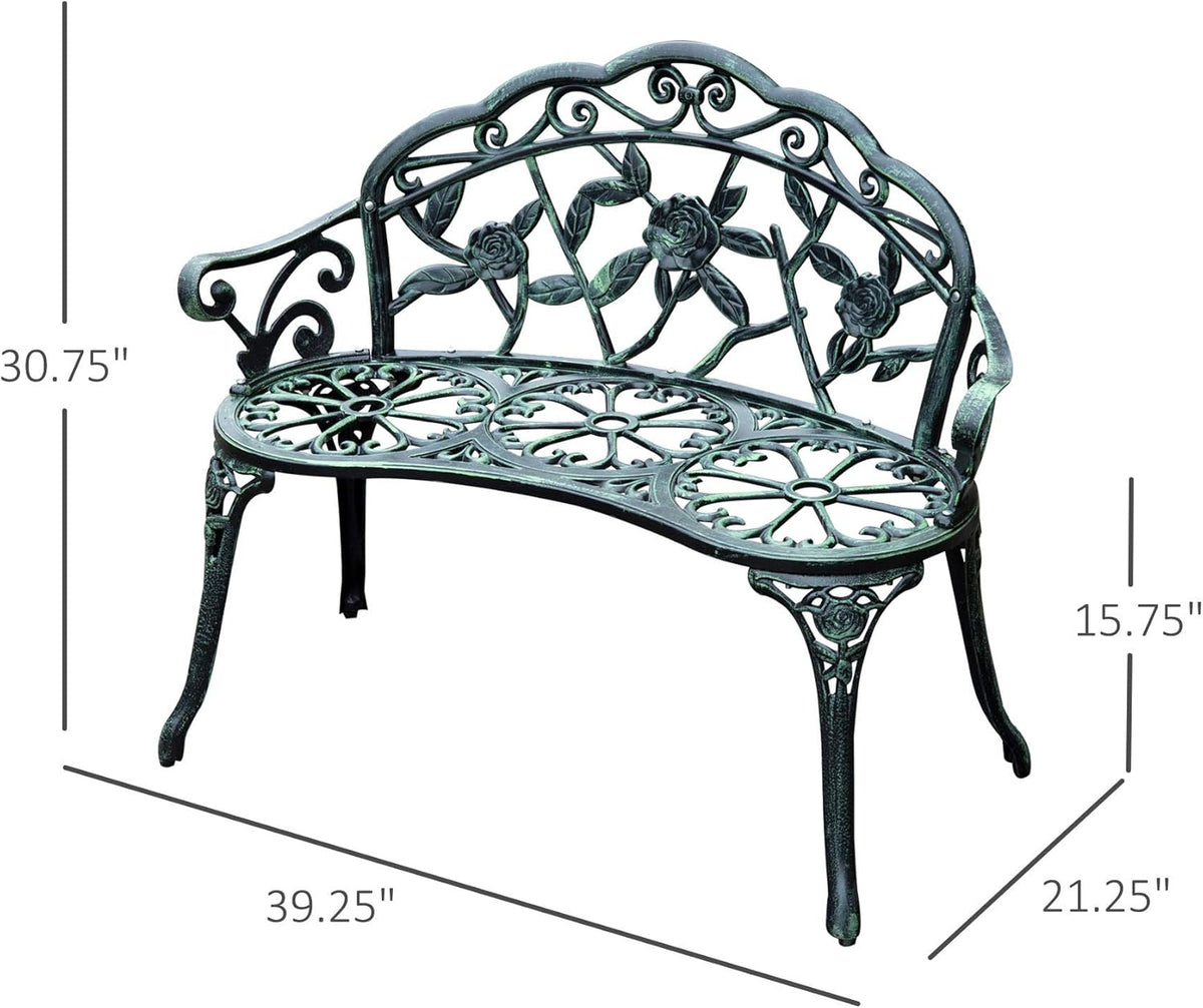 Cast Iron Outdoor Patio Garden Bench G520904