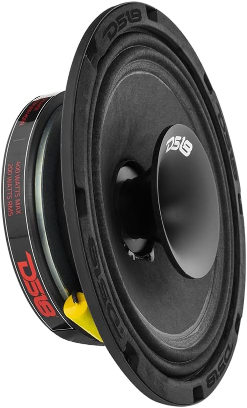 8" Shallow Hybrid Mid-Range Car Audio Loudspeaker with Grill Included 400W Max 200W RMS 8 Ohms Pack of 2 Q610