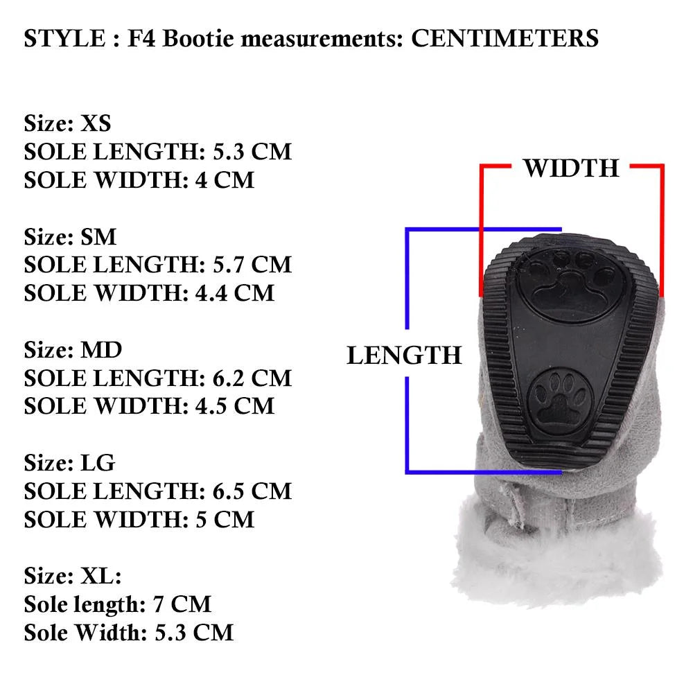 3M Insulated Dog Shoes Booties Set of 4 N53717