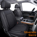 Gray Faux Leather Seat Covers Full Set M5077
