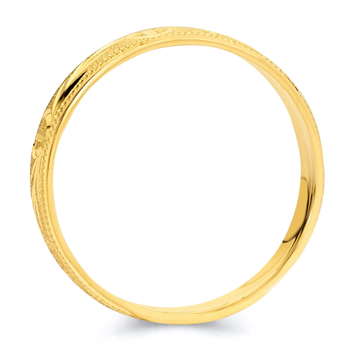 14k Yellow Gold CZ Engagement Ring + Wedding Band Bridal Set - Size 4 S50670