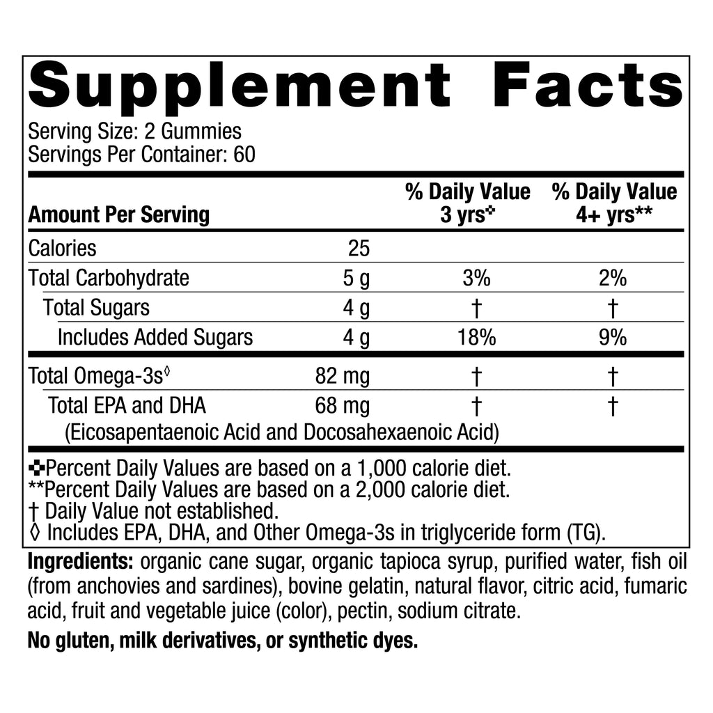 Nordic Omega-3 Gummies for Kids, 82 Mg, EPA & DHA, 120 Ct D8060