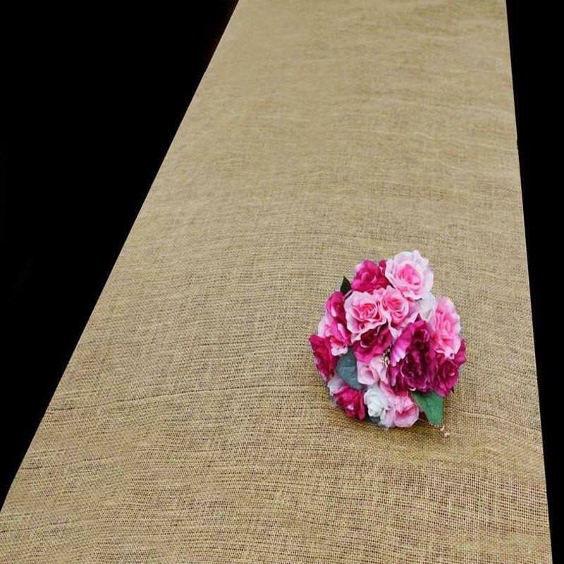 36 x 100ft Natural Jute Burlap Aisle Runner S890