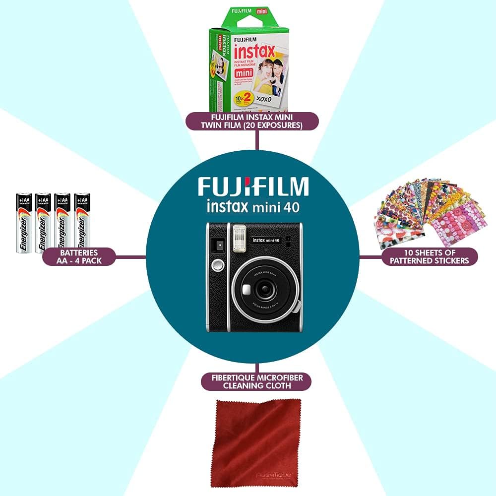 Instax Mini 40 Instant Film Camera with 20 Sheets Instant Mini Film B850982