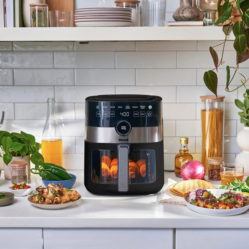 6-qt. Digital Air Fryer with Window Black J11387