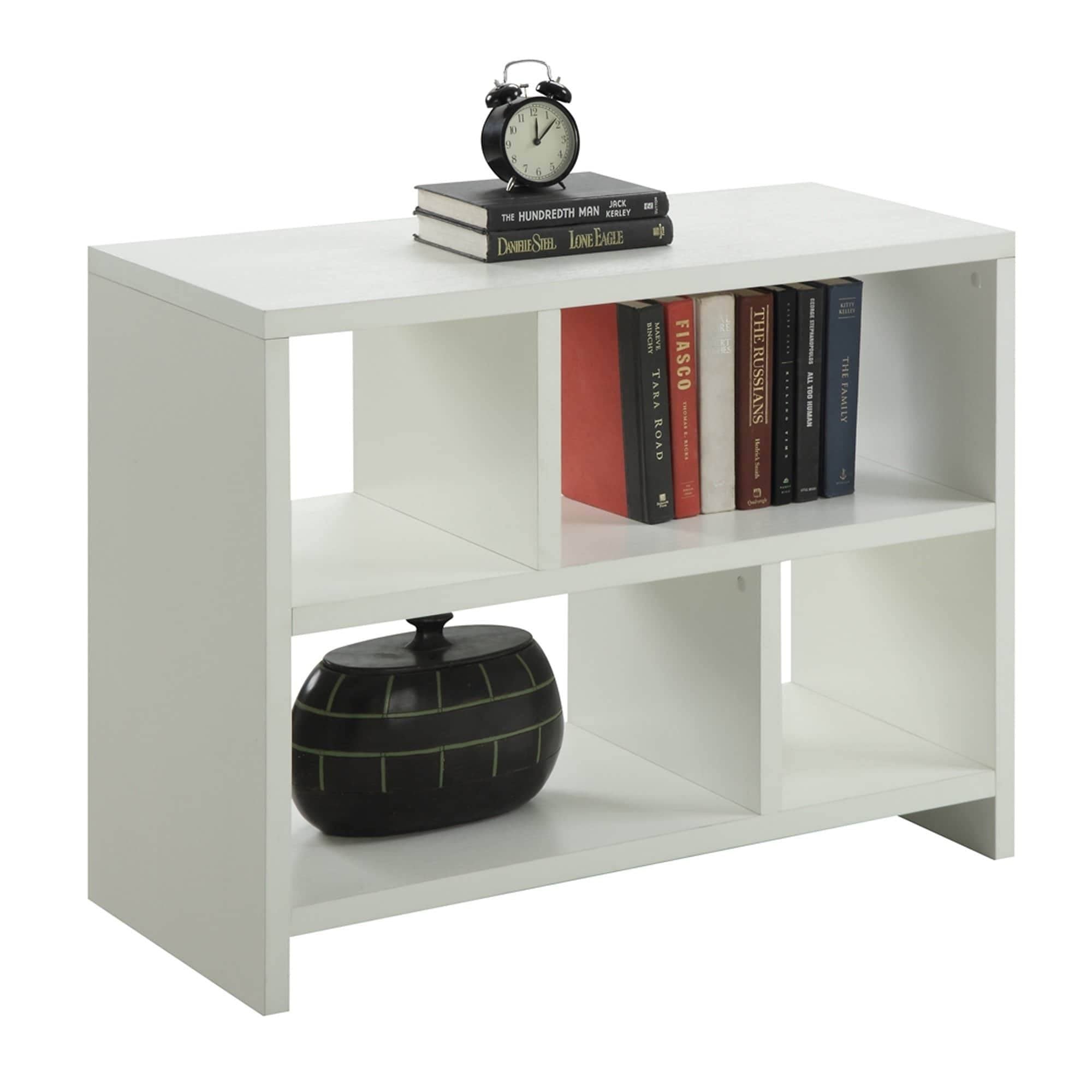 White Faux Marble 3 Tier Bookcase B853