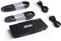 2 Port DisplayPort 4K@60Hz DP KVM Switcher with KVM Cables and DP Cables (Black) Q728