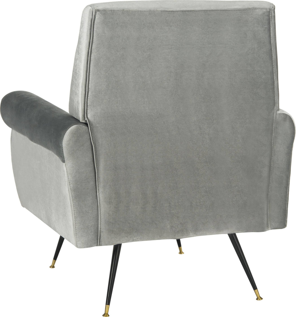 Light Grey Velvet Accent Chair B684