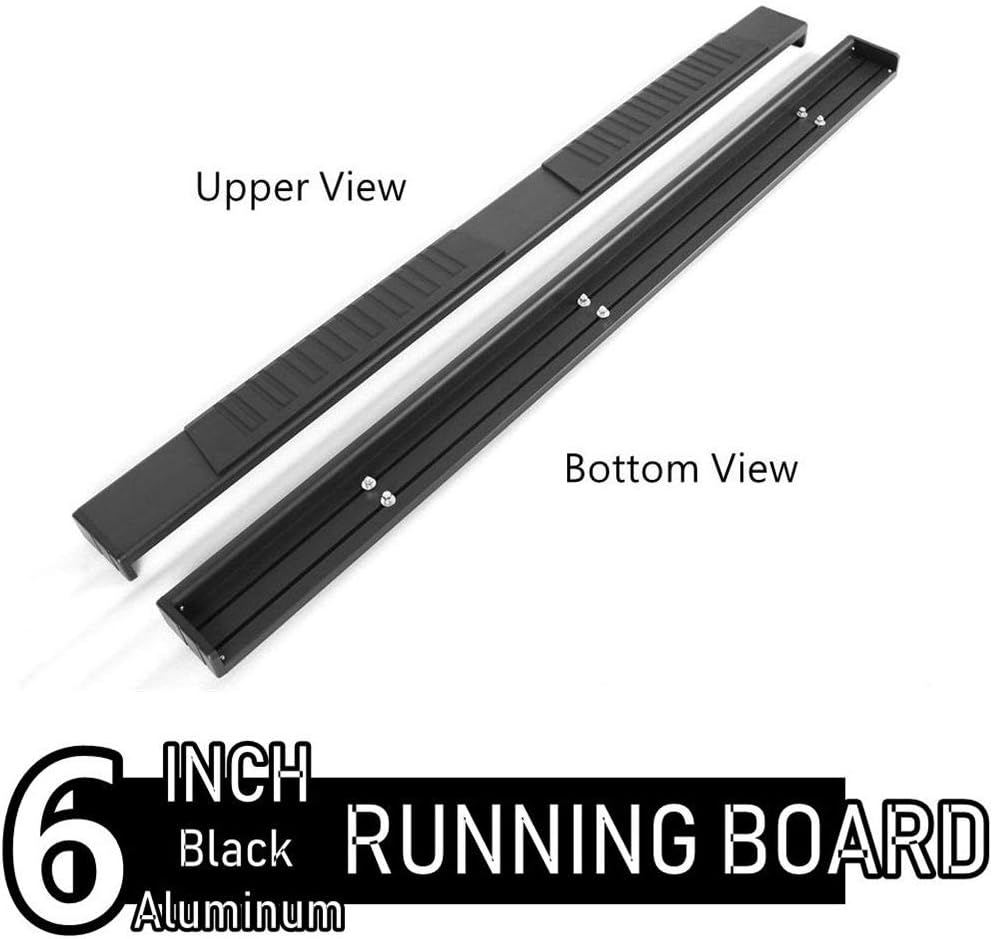 Black Aluminum Matte Black Running Boards Y40603