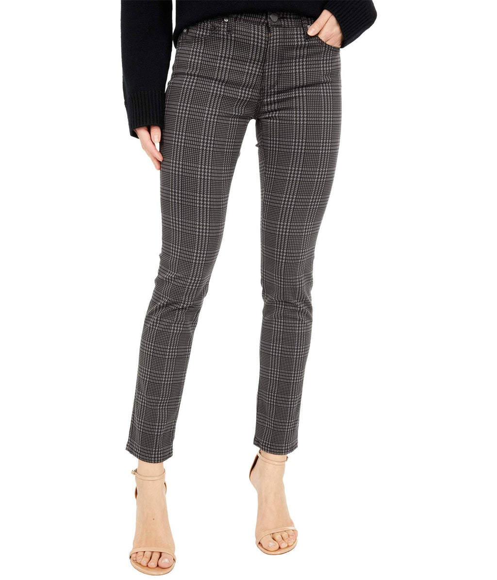 26 28 Houndstooth Plaid Ankle Jeans F919021