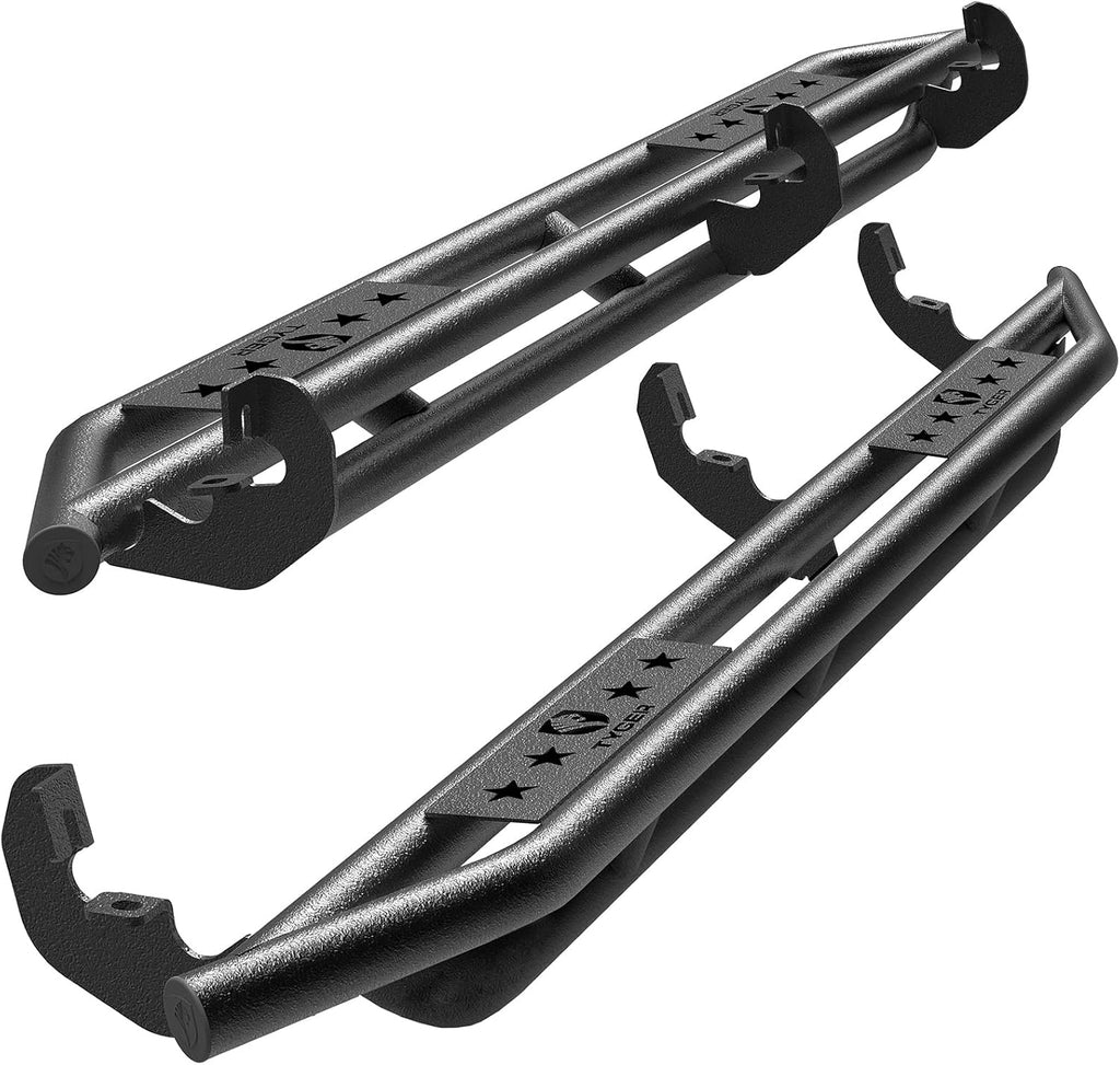 Textured Black Side Step Rails for Crew Cab Q99677