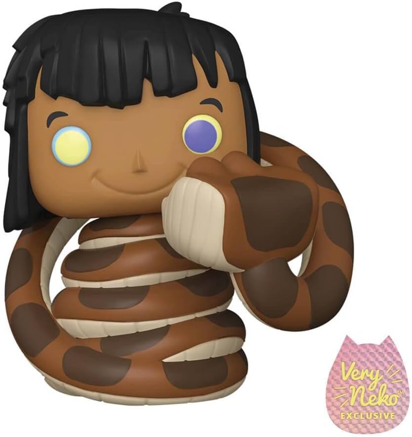Bear Artist Figure with Jungle Book Baloo Plastic Protective Case + Mowgli with Kaa Pop! 2 Items D901