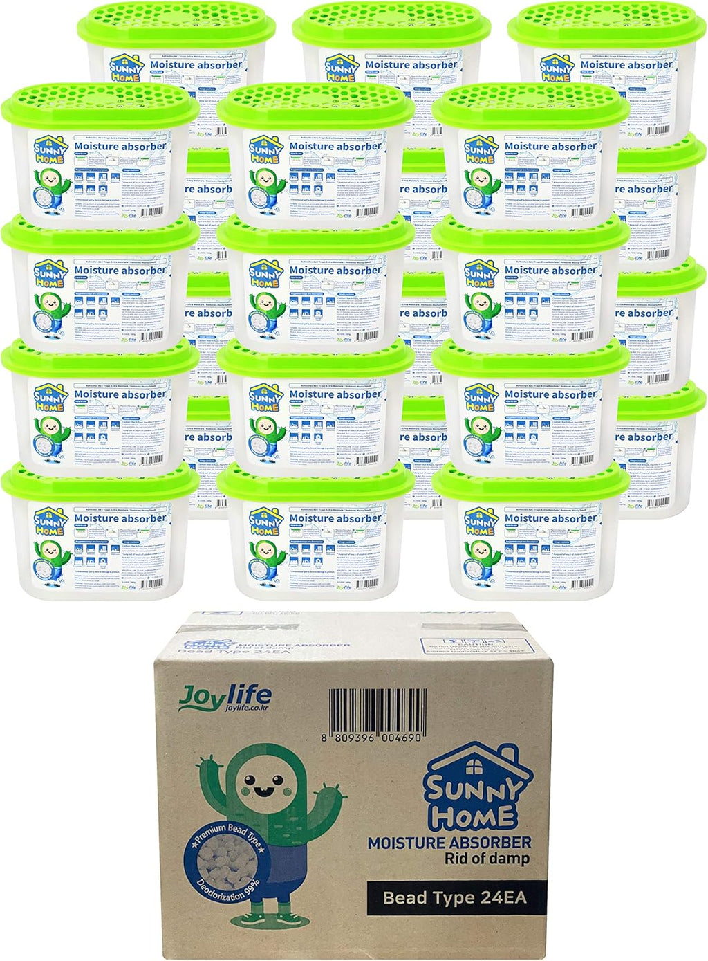 Moisture Absorber 24 Packs 9.17oz Unscented Dehumidifier K55024