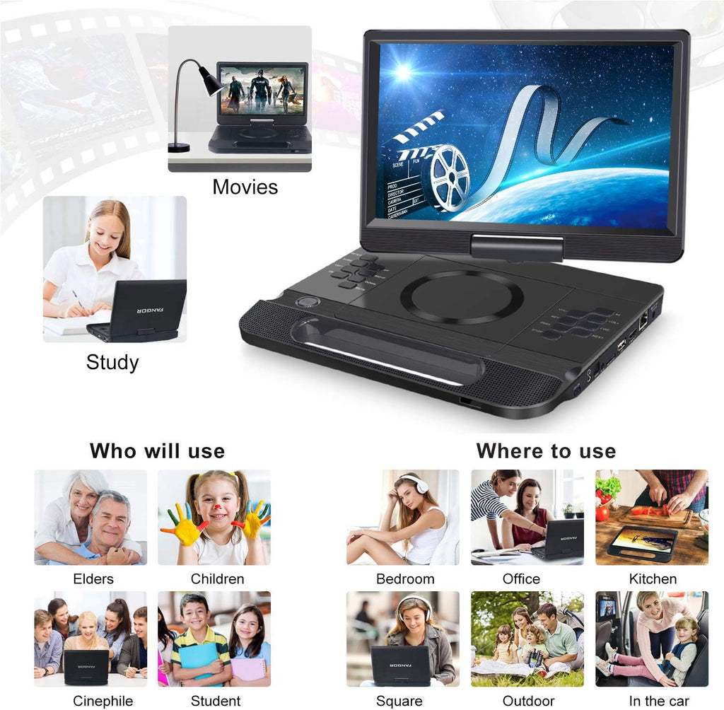 13.3 Inch Portable Bluray Player with 12 HD Swivel Screen Y566334