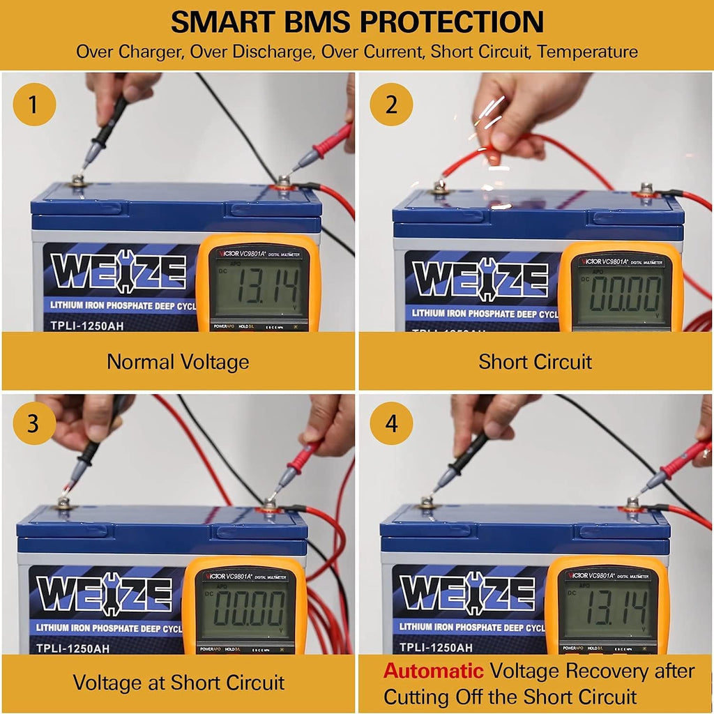 12V 50Ah LiFePO4 Lithium Battery with Smart BMS E19810