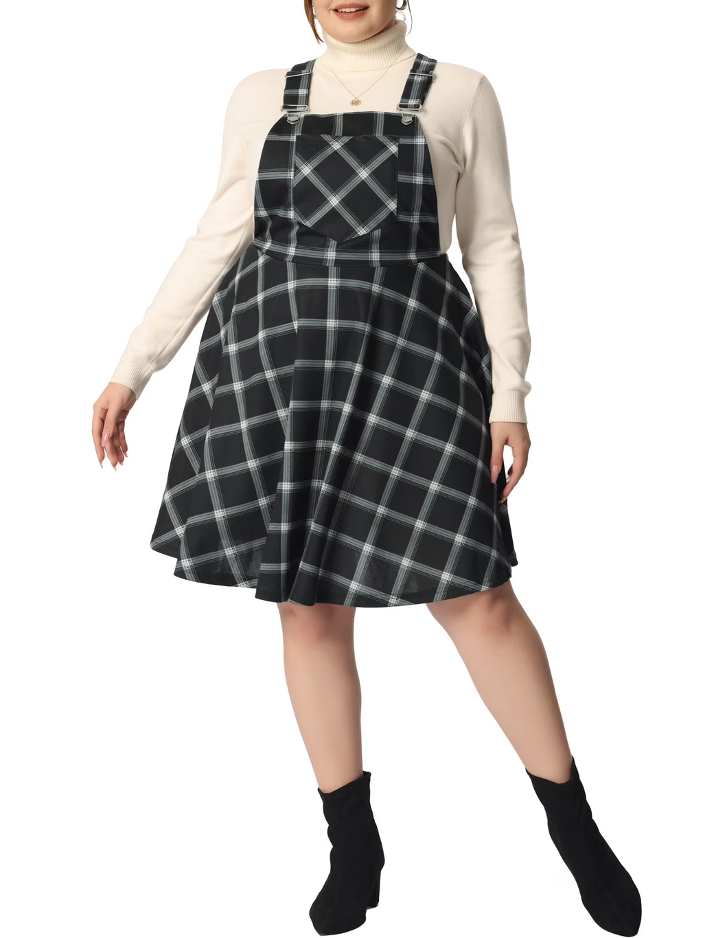 Plaid Overalls B641