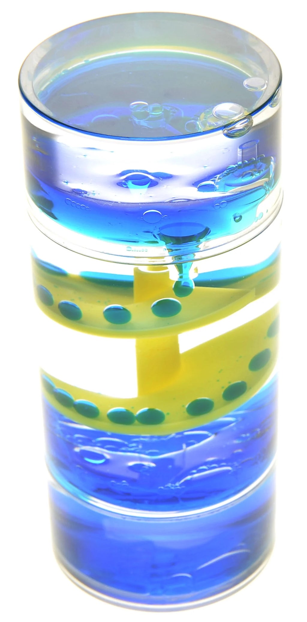 Blue Spiral Cylinder Motion Bubbler R371862