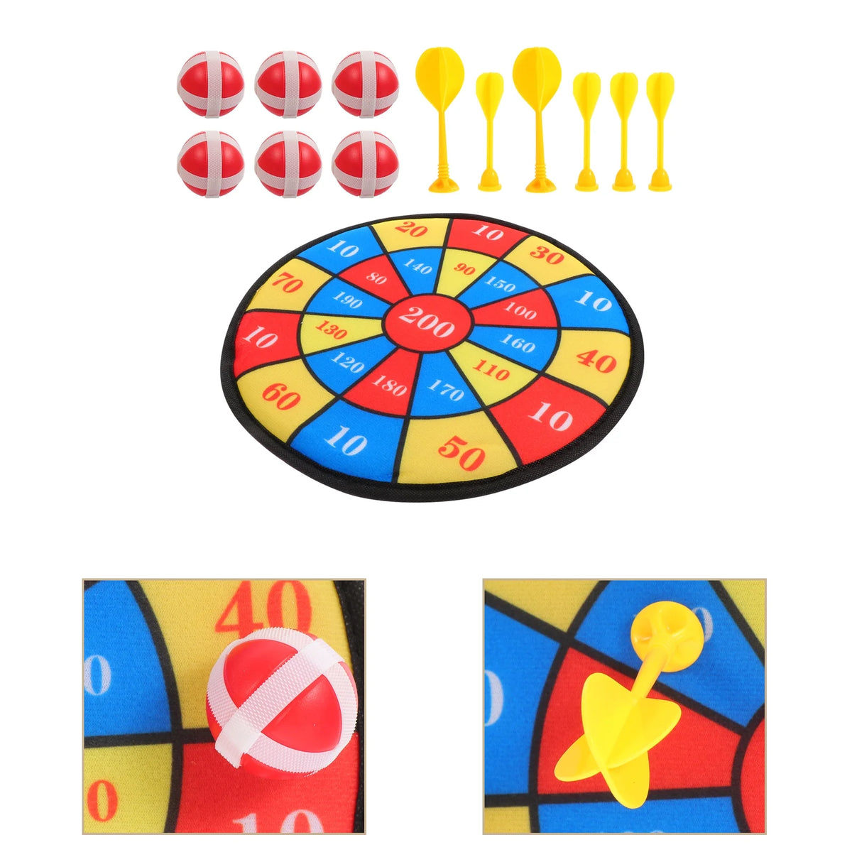 13Pcs Kids Sticky Target Darts Board Toys H754