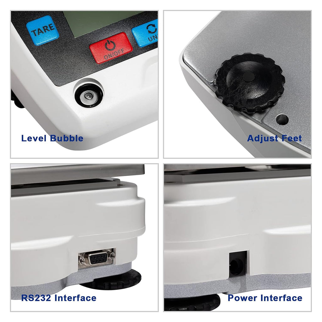Lab Scale 5kg Precision Electronic Balance, 0.1g Readability E6310