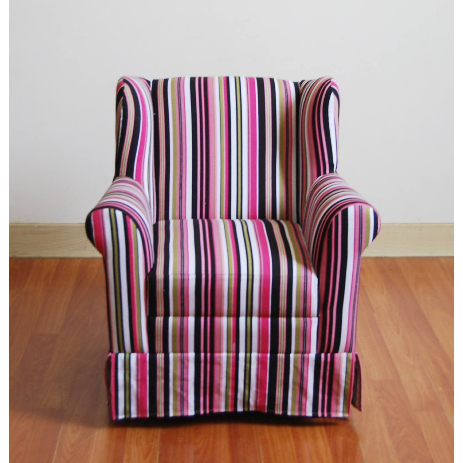 Striped Wingback Chair B26487
