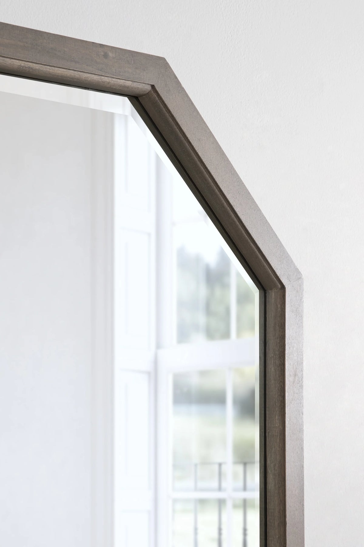 Octagon Wall Mirror, Gray 24x36 H67803