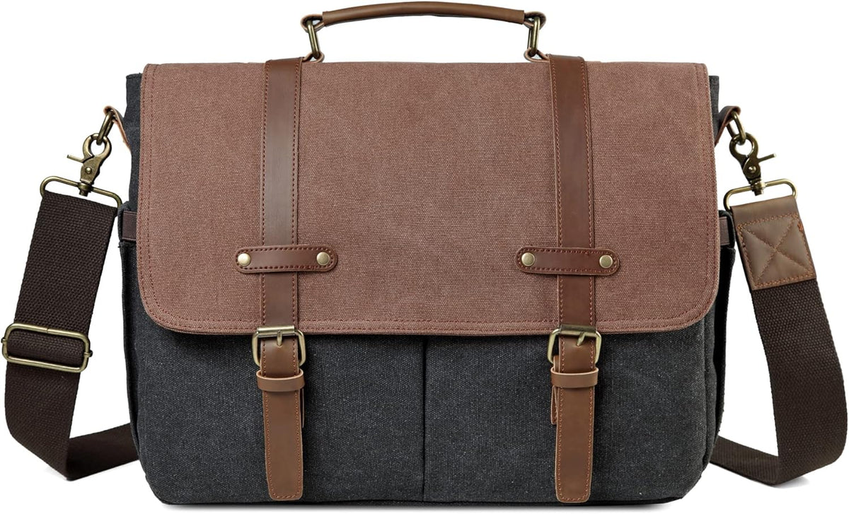 15.6 Inch Waterproof Canvas Messenger Laptop Bag M100