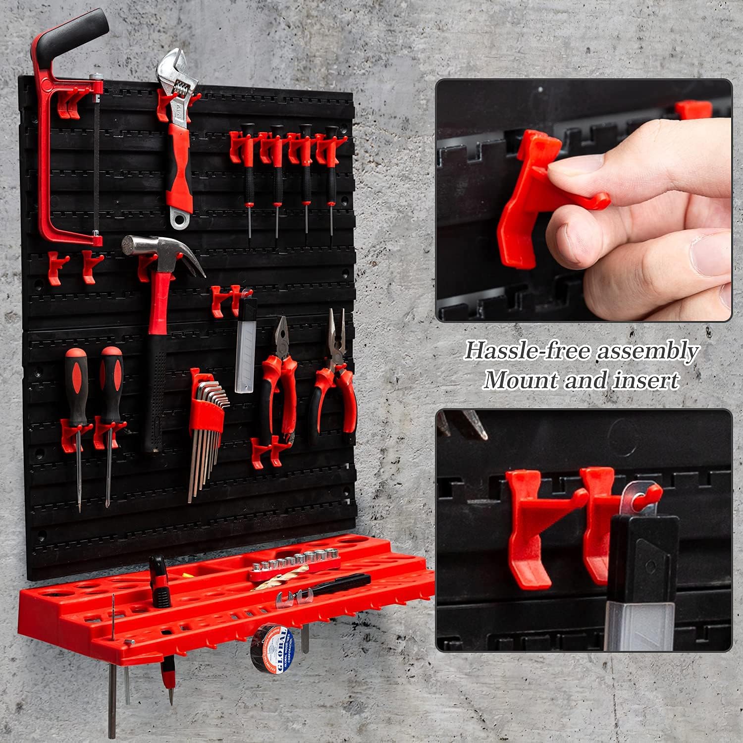 54-Piece Wall Mounted Pegboard Tool Organizer, Pack of 2 P6377