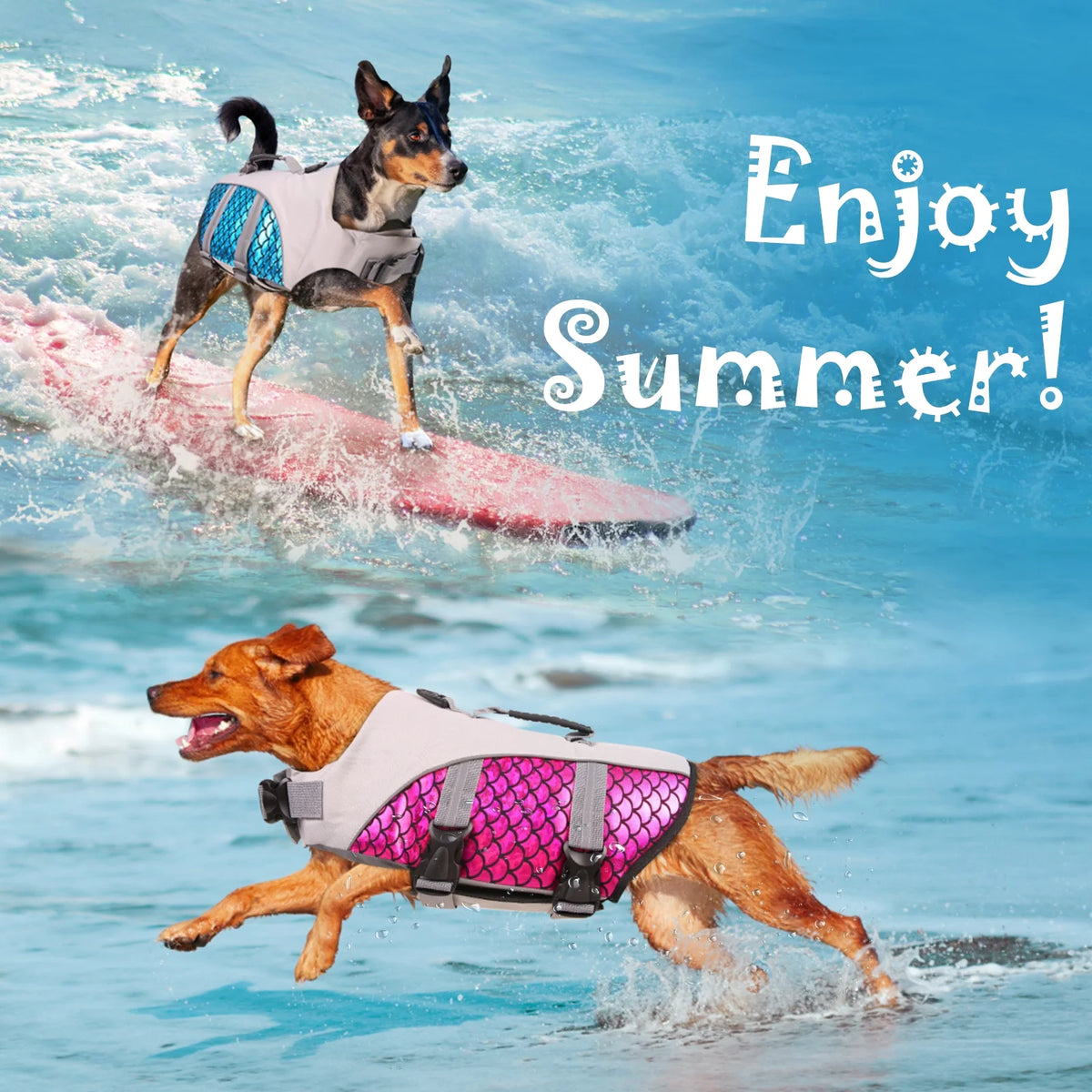 Dog Life Jacket with Rescue Handle D572882