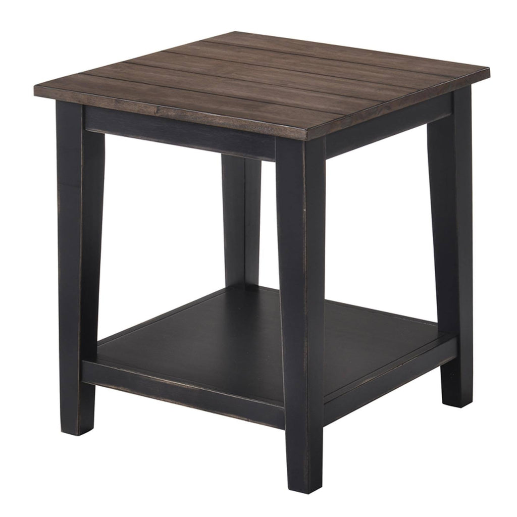 Greige & Black End Table K718
