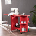 Farmhouse Red Sewing Table Craft Station G90739