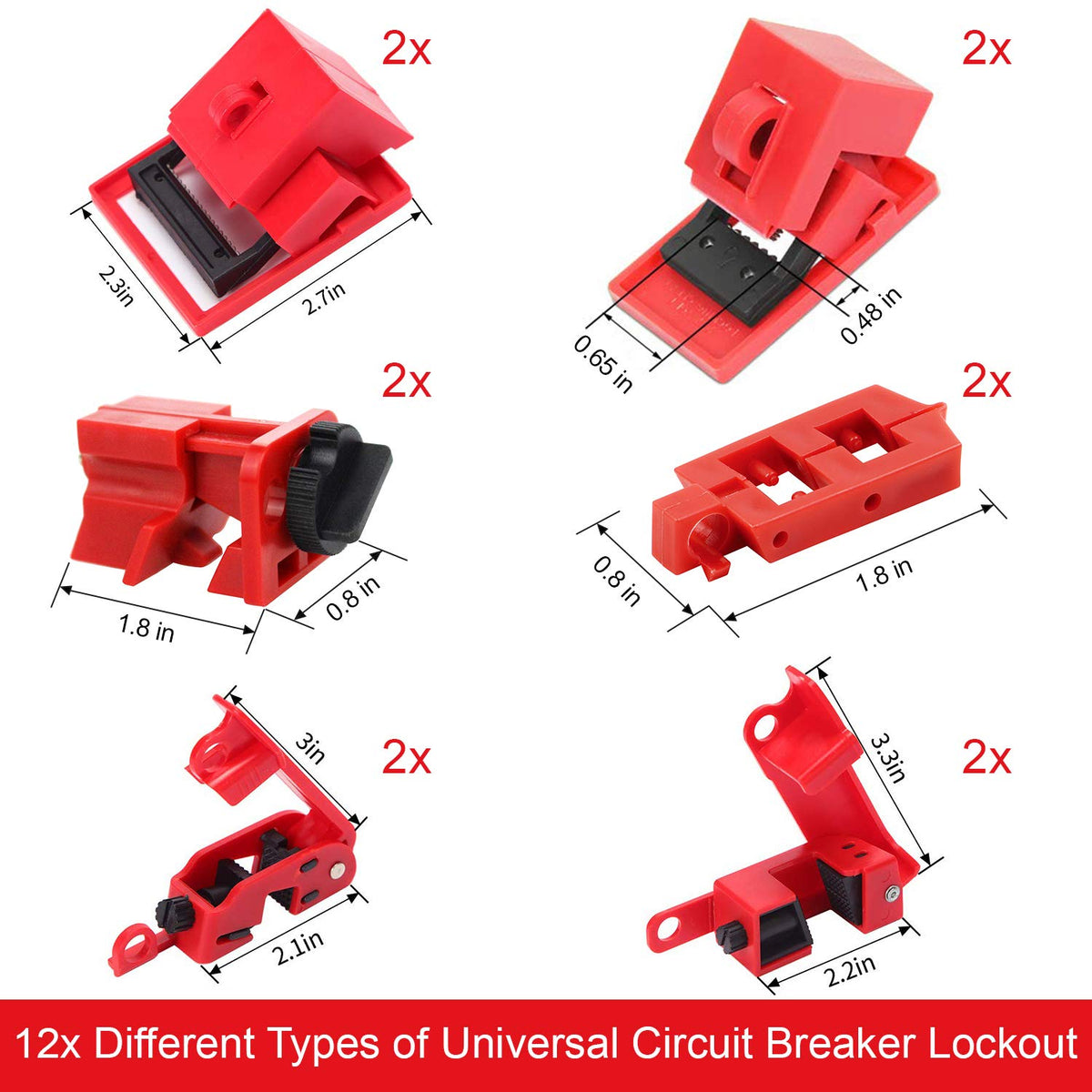 Lockout Tagout Kit with 47 Component Safety Padlocks U18905