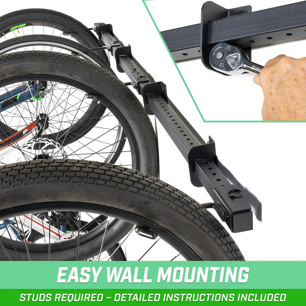 Wall Mounted Bike Rack for 4 to 6 Bicycles Q81976