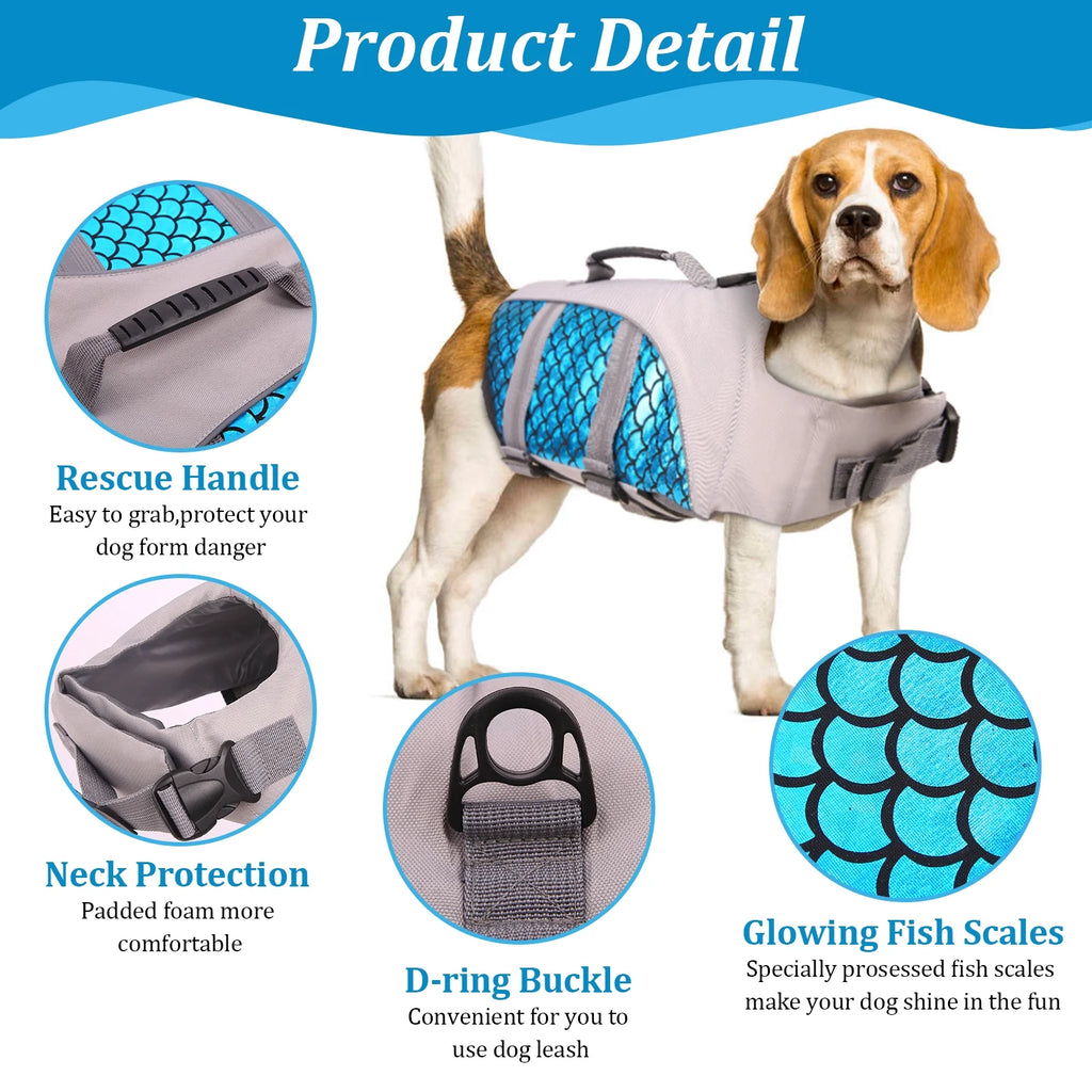 Dog Life Jacket with Rescue Handle D572882