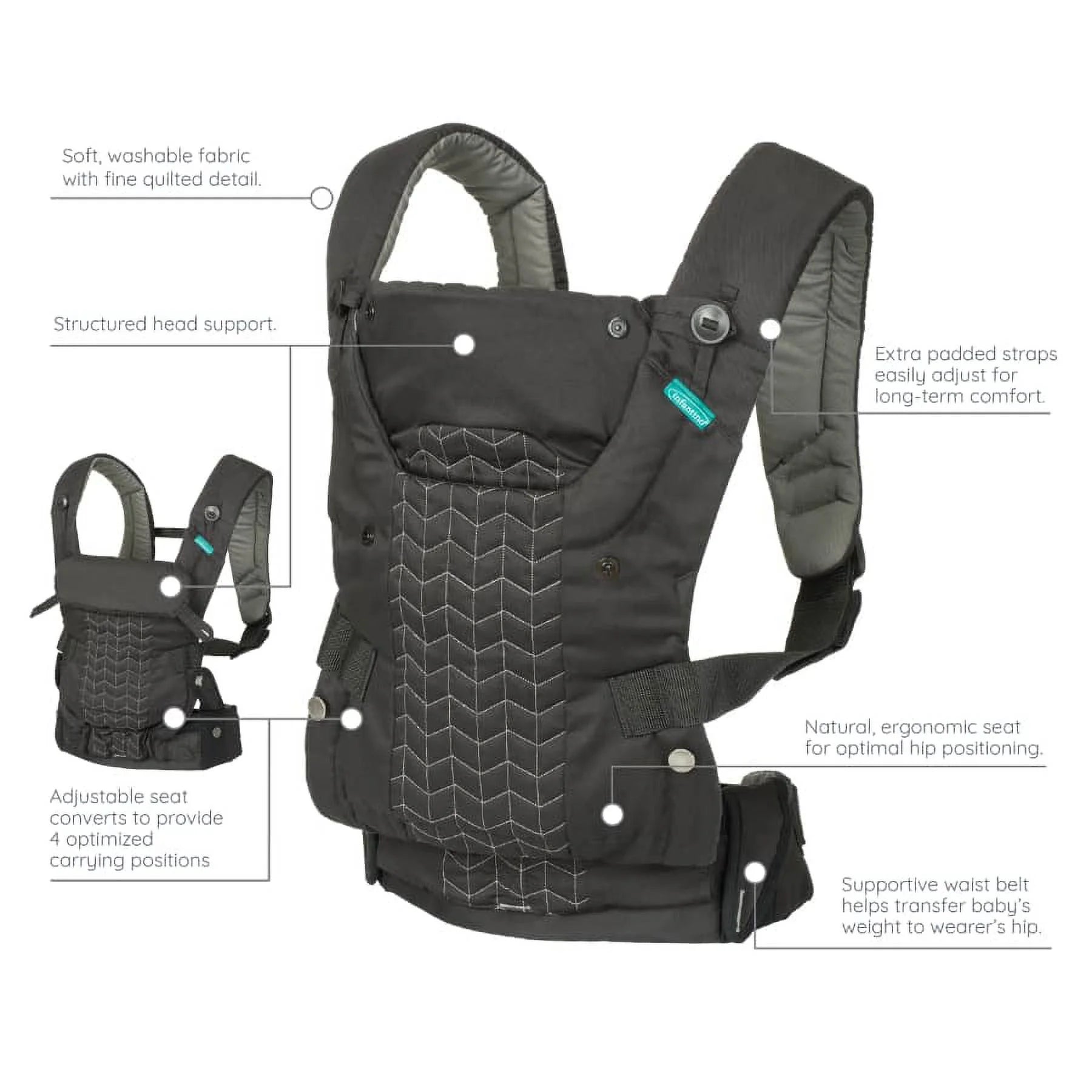 Black Convertible Baby Carrier J8293