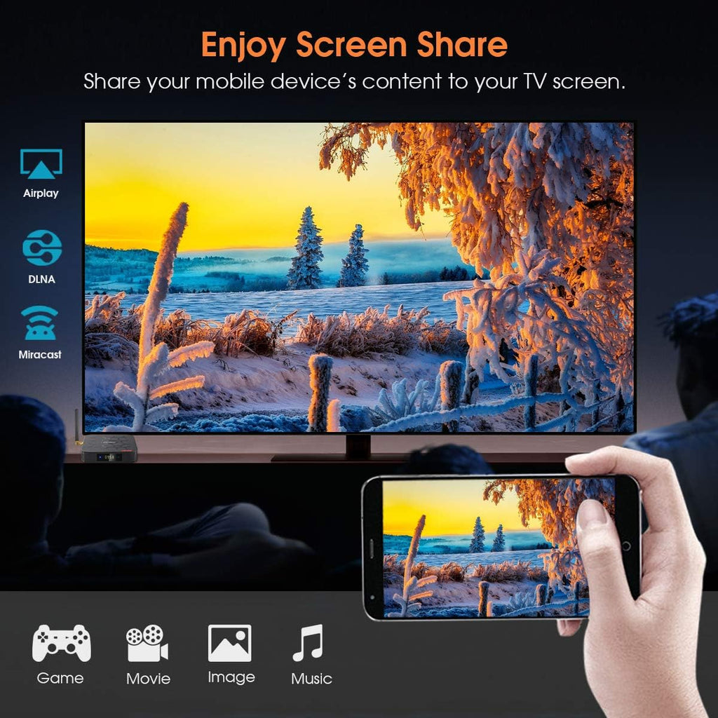 Android TV Box 4GB RAM 32GB ROM Quad-Core 4K H.265 USB3.0 Pack of 2 Q7717